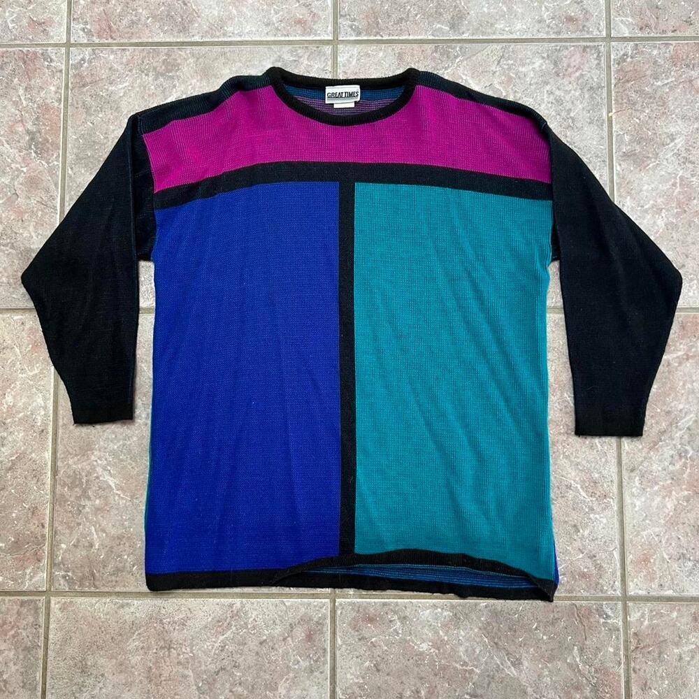 Vintage 80s geometric sweater